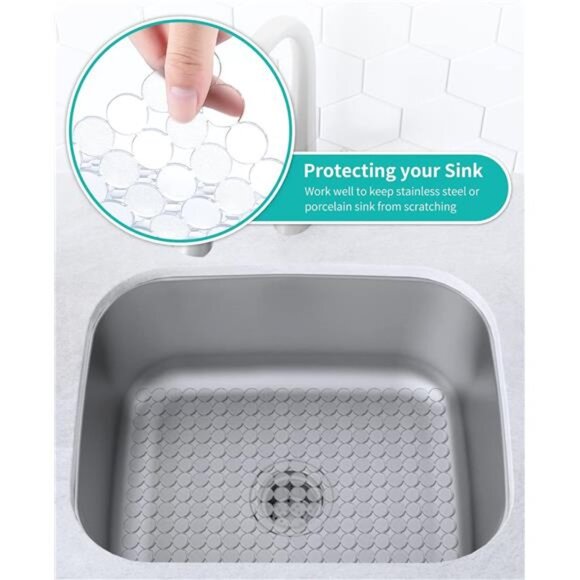 2-Pack Kitchen Sink Mat: PVC Adjustable Sink Protector | Sink liner Pad - Picture 4 of 7